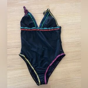 La Blanca one piece swimming suit, size 8, black